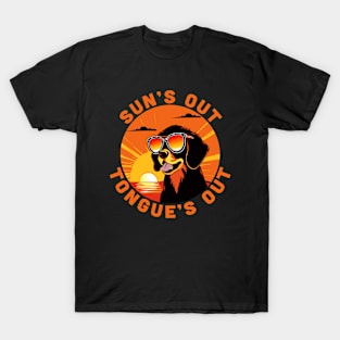 Sun's Out, Tongue's Out Get Your Puppy Summer Vibe On T-Shirt